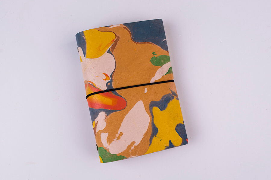 Genuine Leather Marble Art Travel Notebook 