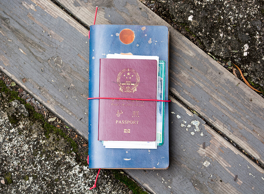 Genuine Leather Splatter Travel Notebook 