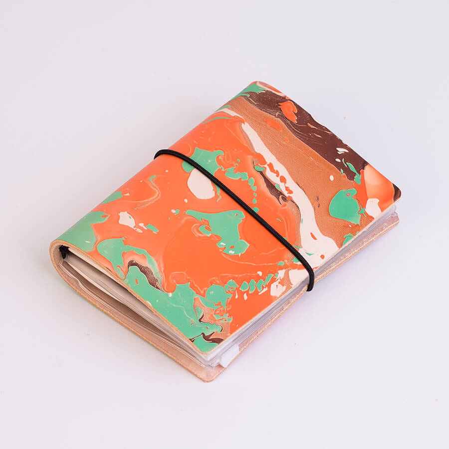 Genuine Leather Marble Traveler S Notebook 