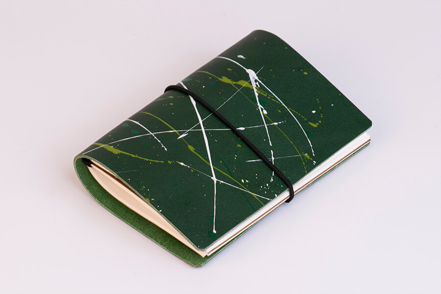 Genuine Leather Splatter Traveler S Notebook 